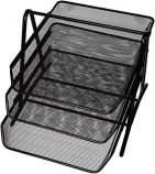 metal mesh tray, buy 3 tier mesh metal organizer, high quality file rack, file tray online purchase,stationery items doha