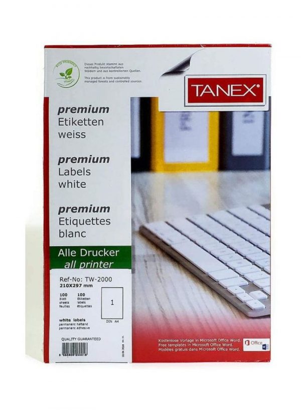 tanex label , a4 label sticker